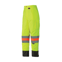 6039 Pantalon de s&eacute;curit&eacute; imperm&eacute;able pour le contr&ocirc;le de la circulation, Polyester, T-petit, Jaune lime haute visibilit&eacute; Les Fournitures Industrielles Méga