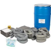 Trousse de lutte contre les d&eacute;versements, Universel, Baril, Absorbance de 55 gal. US Les Fournitures Industrielles Méga