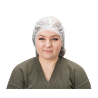 Pleated Bouffant Cap, Polypropylene, 19", White Les Fournitures Industrielles Méga
