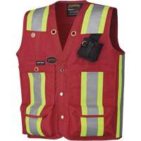 695 Surveyor's / Supervisor's Safety Vest, Red, X-Large, Polyester Les Fournitures Industrielles Méga