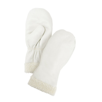 Mitaines d'hiver en cuir fleur de premi&egrave;re qualit&eacute; doubl&eacute;es de boa, Taille Grand, Mitaine Les Fournitures Industrielles Méga