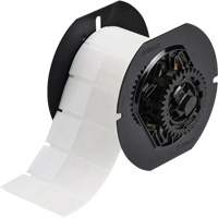 &eacute;tiquette autoplastifi&eacute;es pour fils et c&acirc;bles, Vinyle, 1" lo x 2,6" h, Incolore/blanc Les Fournitures Industrielles Méga