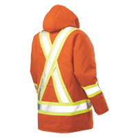 Parka de s&eacute;curit&eacute;, Orange haute visibilit&eacute;, Grand Les Fournitures Industrielles Méga