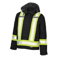 Manteau de s&eacute;curit&eacute;, Noir, Grand Les Fournitures Industrielles Méga