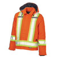 Manteau de s&eacute;curit&eacute;, Orange haute visibilit&eacute;, Grand Les Fournitures Industrielles Méga