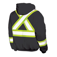 Insulated Safety Hoodie, Polyester, Large, Black Les Fournitures Industrielles Méga