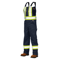 Salopettes de s&eacute;curit&eacute; non doubl&eacute;e, Poly-coton, Grand, Bleu marine Les Fournitures Industrielles Méga