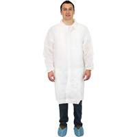 Lab Coat, Polypropylene, White, Large Les Fournitures Industrielles Méga