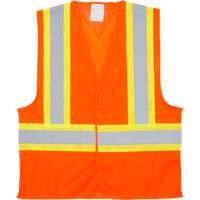 Veste de s&eacute;curit&eacute; pour la circulation, Orange haute visibilit&eacute;, Moyen, Polyester Les Fournitures Industrielles Méga