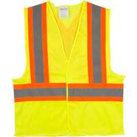 Veste de s&eacute;curit&eacute; pour la circulation, Jaune lime haute visibilit&eacute;, Moyen, Polyester Les Fournitures Industrielles Méga