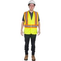 Veste de s&eacute;curit&eacute; pour la circulation, Jaune lime haute visibilit&eacute;, Moyen, Polyester Les Fournitures Industrielles Méga