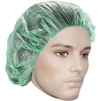 Bouffant Caps, Polypropylene, 21", Green Les Fournitures Industrielles Méga