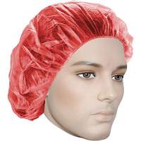 Bouffant Caps, Polypropylene, 21", Red Les Fournitures Industrielles Méga