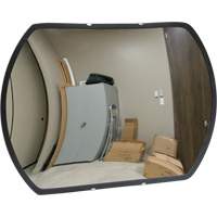Roundtangular Convex Mirror with Bracket, 12" H x 18" W, Indoor/Outdoor Les Fournitures Industrielles Méga