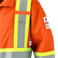 7702 FR Hi-Vis Safety Coveralls, Size 36, Orange Les Fournitures Industrielles Méga