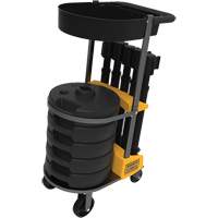 PLUS Barrier Post Cart Kit with Tray, 75' L, Metal, Black Les Fournitures Industrielles Méga