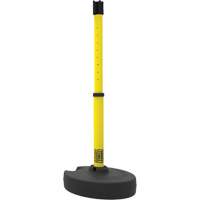 PLUS Barrier Post Set Receiver, 42" High, Yellow Les Fournitures Industrielles Méga