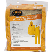 577 V&ecirc;tements imperm&eacute;ables 3 morceaux, Polyester/PVC, 5T-Grand, Jaune Les Fournitures Industrielles Méga