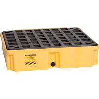 Modular Spill Platform, 15 US gal. Spill Capacity, 26" x 26.25" x 6.5" Les Fournitures Industrielles Méga