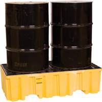 Spill Containment Pallet, 66 US gal. Spill Capacity, 26.25" x 51" x 13.75" Les Fournitures Industrielles Méga