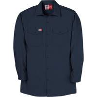Chemise de travail de protection contre l'arc &eacute;lectrique, Petit, Bleu marin Les Fournitures Industrielles Méga