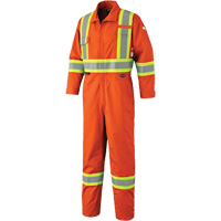 7702 Arc Flash Hi-Vis Safety Coveralls, Size 62, Orange, 10 cal/cm² Les Fournitures Industrielles Méga