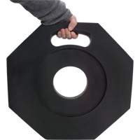 Base en caoutchouc pour poteaux d&eacute;lin&eacute;ateurs de qualit&eacute; sup&eacute;rieure, 12 lb Les Fournitures Industrielles Méga