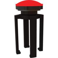 PLUS Barrier System Strobe Light Bracket & Red Strobe Light, Black Les Fournitures Industrielles Méga