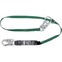 V-Series Tie-Back Lanyard, 6', Rebar Hook Center, Snap Hook Leg Ends, Polyester Les Fournitures Industrielles Méga