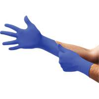 Gants d'examen UF-524 UltraForm, T-petit, Nitrile, 2,4 mils, Sans poudre, Bleu, Classe 2 Les Fournitures Industrielles Méga