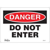 Enseigne Do Not Enter, 7" x 10", Vinyle, Anglais Les Fournitures Industrielles Méga