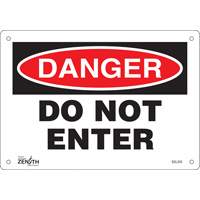 Enseigne Do Not Enter, 7" x 10", Aluminium, Anglais Les Fournitures Industrielles Méga