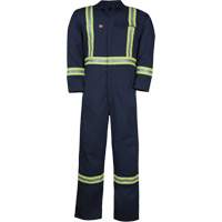 Combinaison non doubl&eacute;e Westex UltraSoft, Taille Grand (grande taille), Bleu marine, 12,4 cal/cm2 Les Fournitures Industrielles Méga