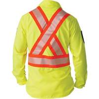 Ripstop High-Visibility Long Sleeve Shirt, Polyester, Small, High Visibility Lime-Yellow Les Fournitures Industrielles Méga
