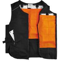 Veste de refroidissement &agrave; changement de phase l&eacute;g&egrave;re avec sachets 6260 Chill-Its, Petit/Moyen, Noir Les Fournitures Industrielles Méga