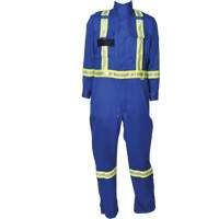 Firewall FR&reg; Striped Coveralls, Size X-Small, Royal Blue Les Fournitures Industrielles Méga