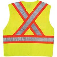 Safety Vest, High Visibility Lime-Yellow, 2X-Large/3X-Large, Polyester Les Fournitures Industrielles Méga