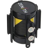 Cassette de ruban magn&eacute;tique pour barri&egrave;re de contr&ocirc;le des foules personnalis&eacute;e, 7', Ruban Noir et jaune Les Fournitures Industrielles Méga