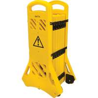 Barri&egrave;re mobile portative, 40" h x 13' lo, Jaune Les Fournitures Industrielles Méga