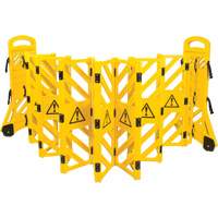 Barri&egrave;re mobile portative, 40" h x 13' lo, Jaune Les Fournitures Industrielles Méga