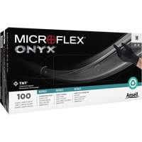 Gants Onyx, Petit, Nitrile, 3,5 mils, Sans poudre, Noir Les Fournitures Industrielles Méga