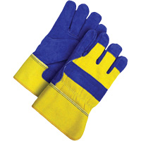 Gants d'ajusteur, Grand, Paume en Cuir de vache refendu, Doublure en Peluche d'acrylique Les Fournitures Industrielles Méga