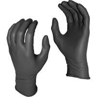 Gants jetables Grease Monkey, Petit, Nitrile, 5 mils, Sans poudre, Noir Les Fournitures Industrielles Méga