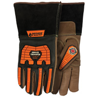 Gants 5785G Shock Trooper, T-petit, Paume en Ch&egrave;vre, Poignet Manchette Les Fournitures Industrielles Méga