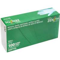 Puncture-Resistant Medical-Grade Disposable Gloves, Small, Nitrile, 4.5-mil, Powder-Free, Blue, Class 2 Les Fournitures Industrielles Méga