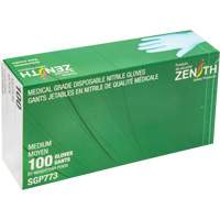 Puncture-Resistant Medical-Grade Disposable Gloves, Medium, Nitrile, 4.5-mil, Powder-Free, Blue, Class 2 Les Fournitures Industrielles Méga