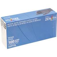 Puncture-Resistant Medical-Grade Disposable Gloves, Medium, Nitrile, 5-mil, Powder-Free, Black, Class 2 Les Fournitures Industrielles Méga