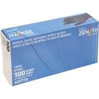 Gants jetables de calibre m&eacute;dical r&eacute;sistants &agrave; la perforation, Grand, Nitrile, 5 mils, Sans poudre, Noir, Classe 2 Les Fournitures Industrielles Méga