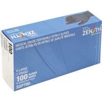 Gants jetables de calibre m&eacute;dical r&eacute;sistants &agrave; la perforation, T-Grand, Nitrile, 5 mils, Sans poudre, Noir, Classe 2 Les Fournitures Industrielles Méga