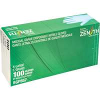 Gants jetables de calibre m&eacute;dical r&eacute;sistants &agrave; la perforation, T-Grand, Nitrile, 3,5 mils, Sans poudre, Bleu, Classe 2 Les Fournitures Industrielles Méga